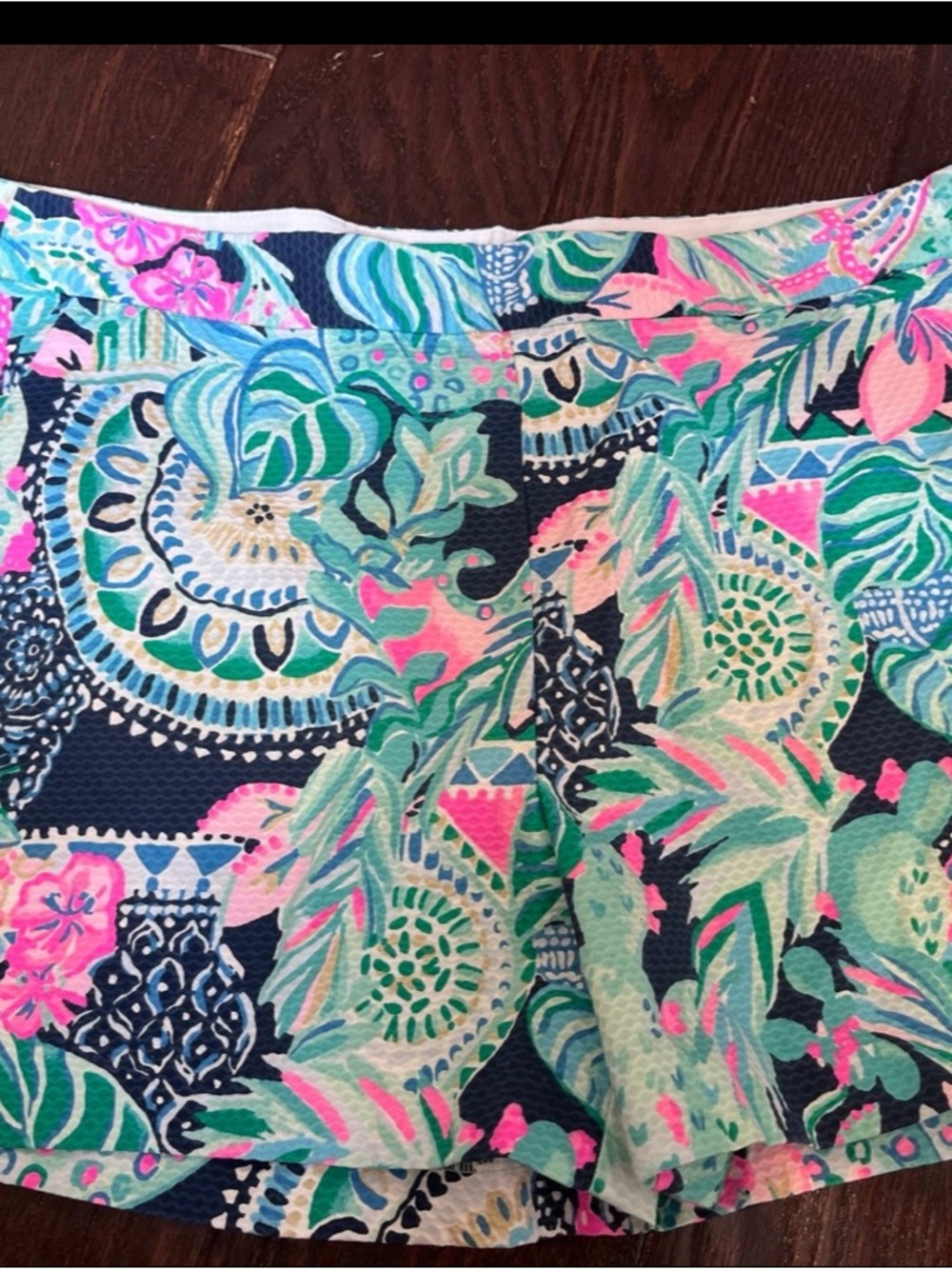 Lilly Pulitzer Malie Shorts Looking Sharp Print EUC